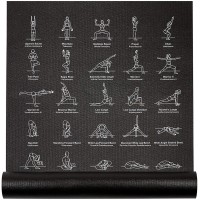 Fitness Instructional Yoga Mat Printed